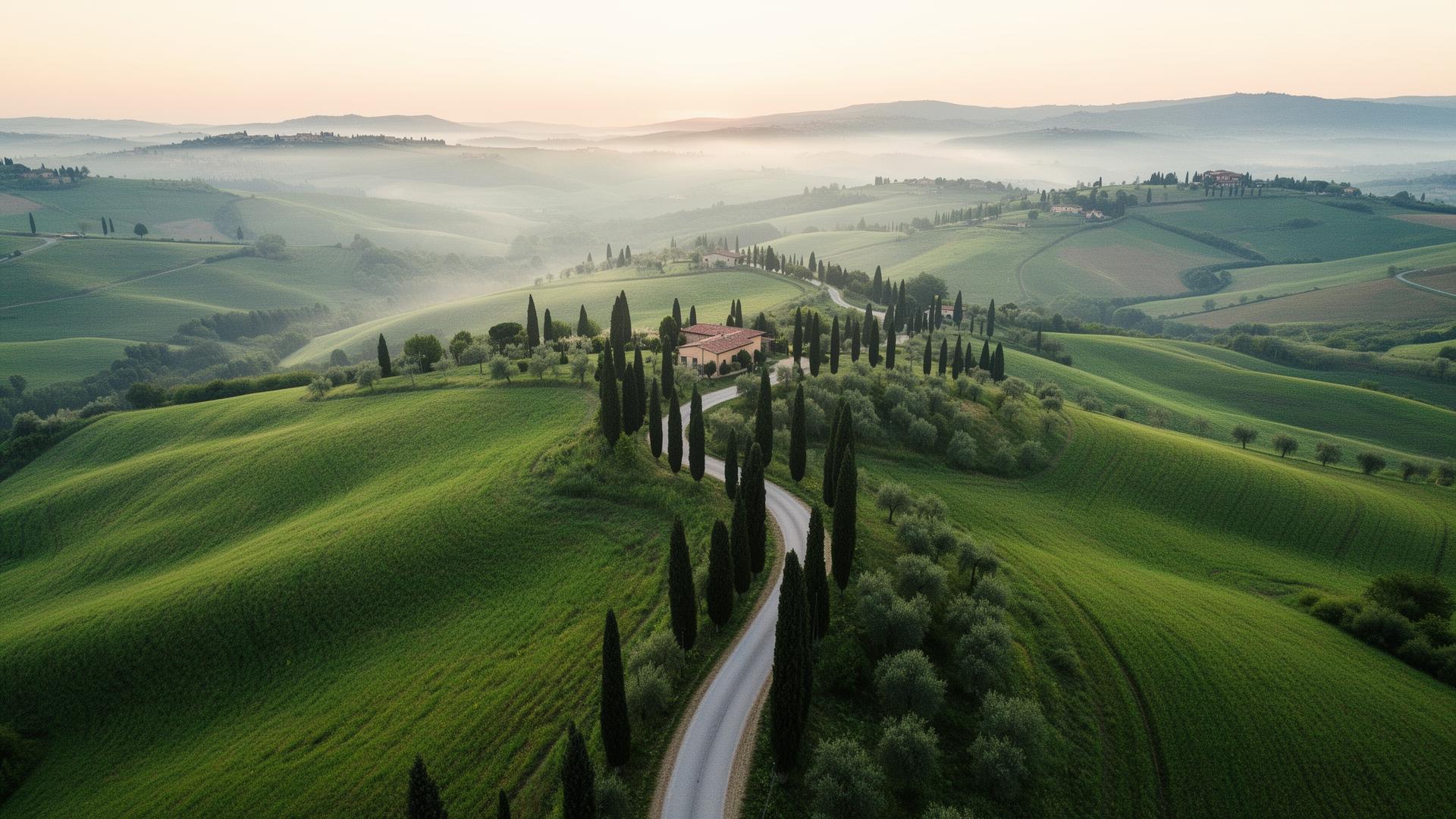 Mugello valley at golden hour